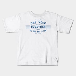 1st anniversary couple milestone Kids T-Shirt